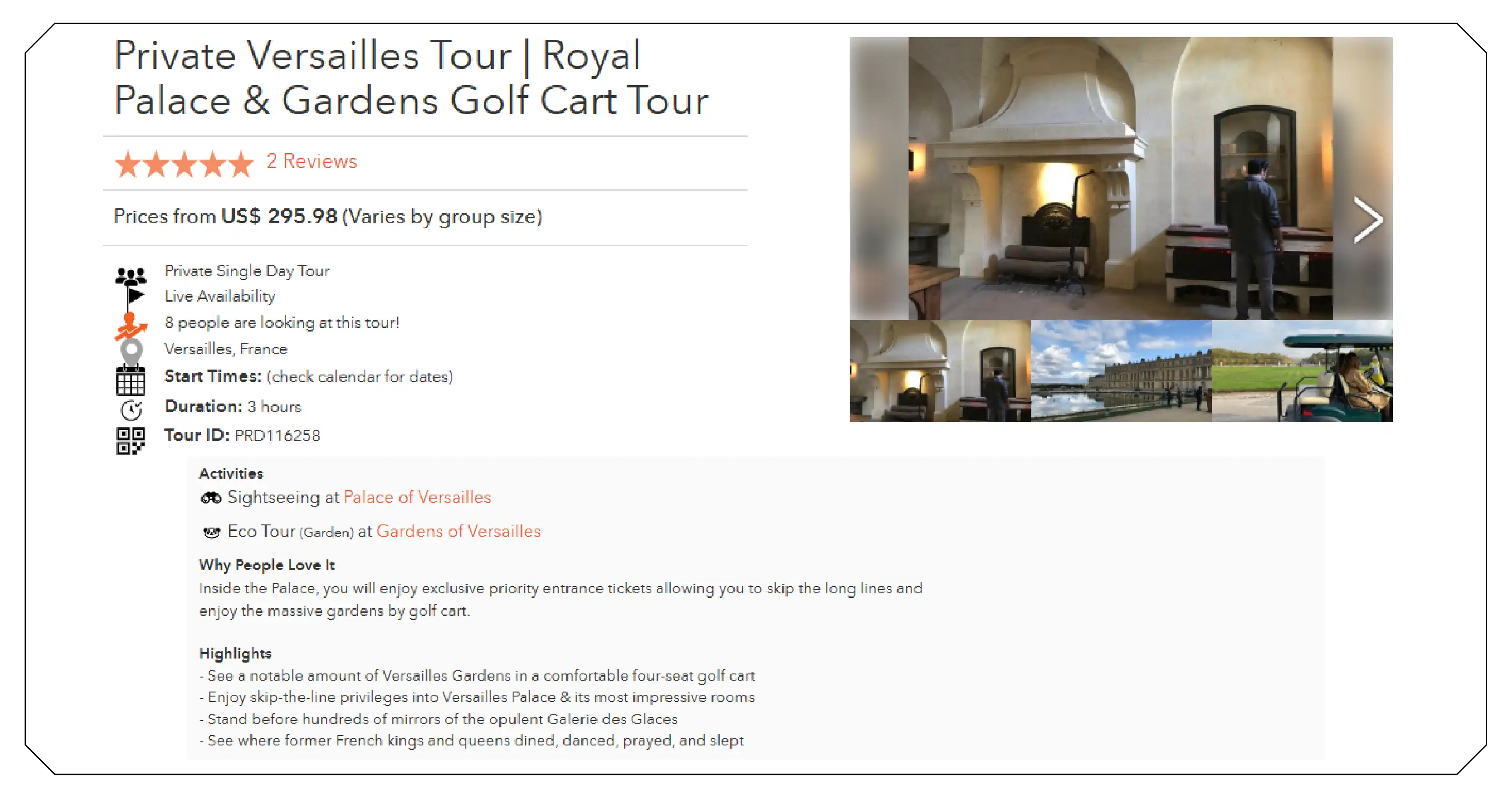 Tour and Activity Metadata